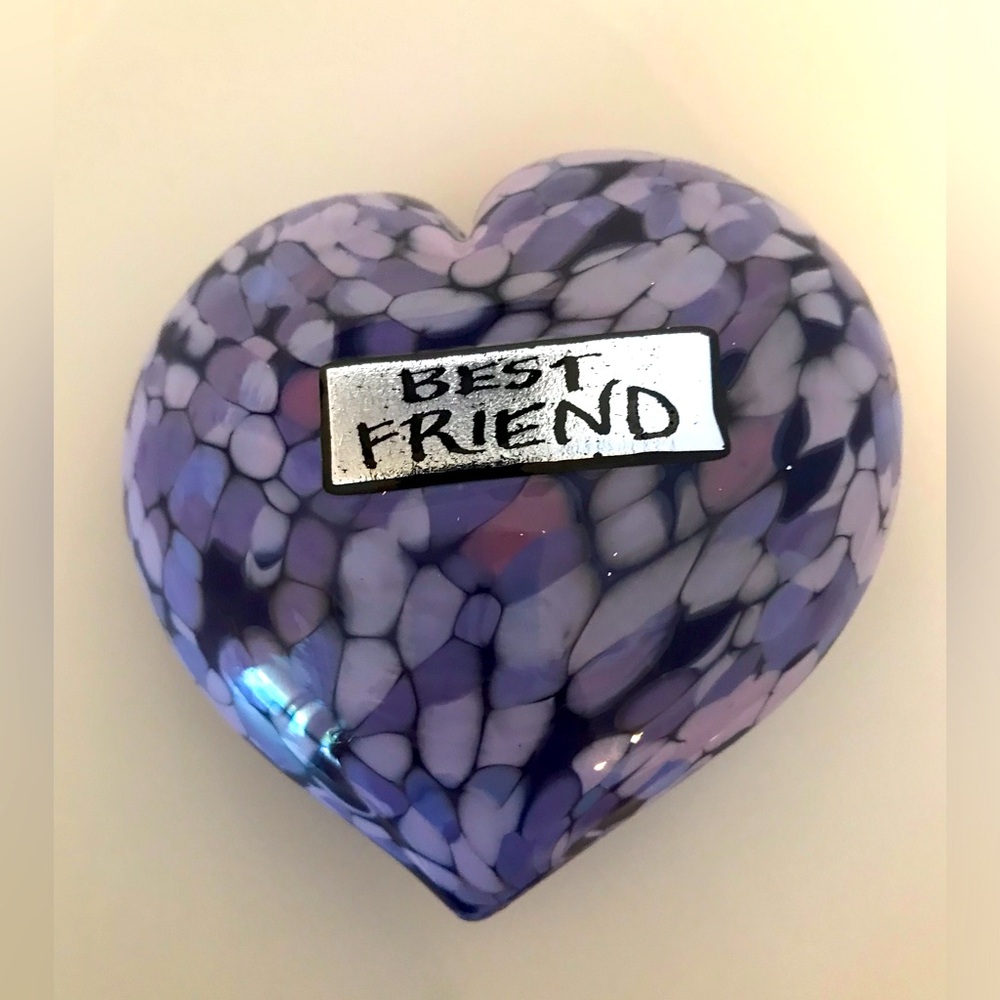 Heart  Paperweight Signed Glass artwork